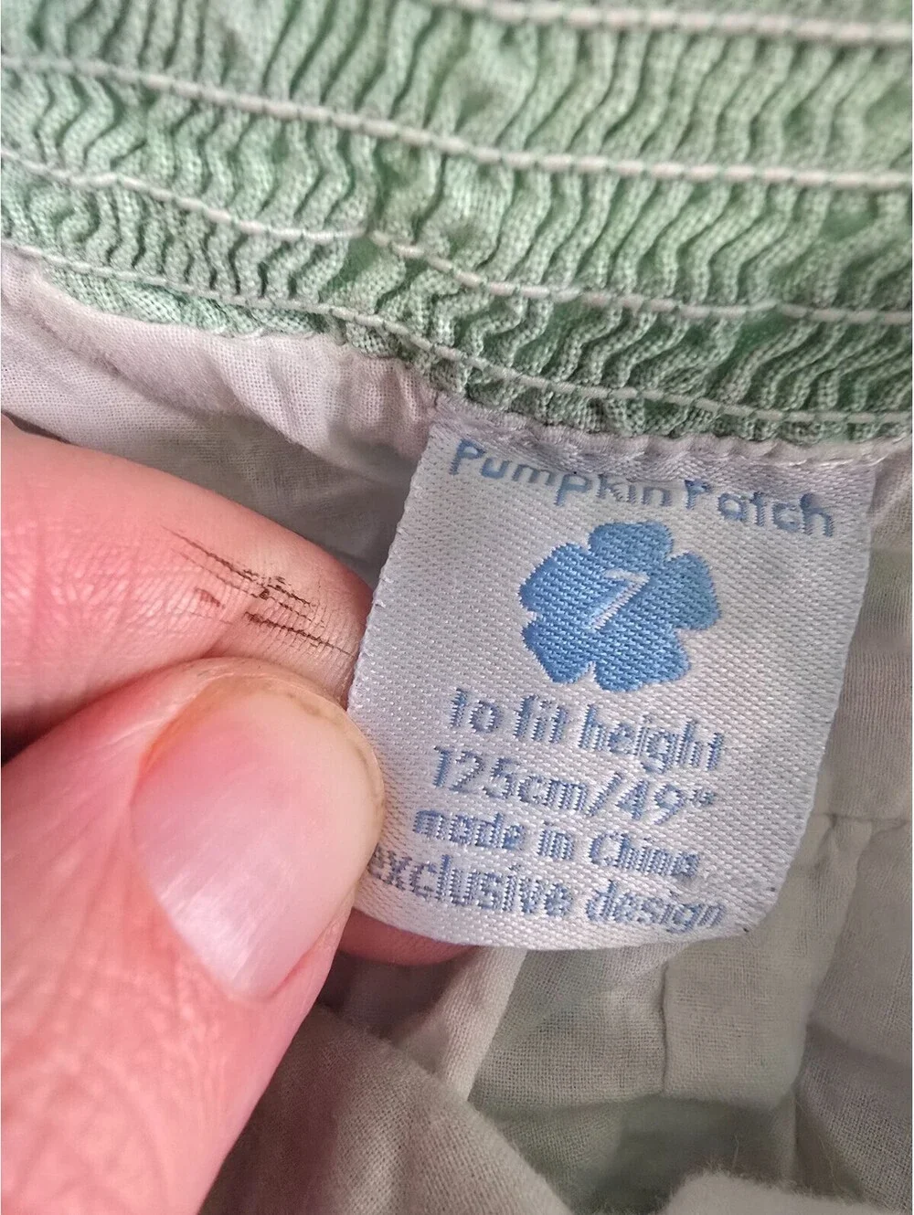 Pumpkin Patch Boutique Girls Sz 7 a Line Sundress Dress Green Pink Floral